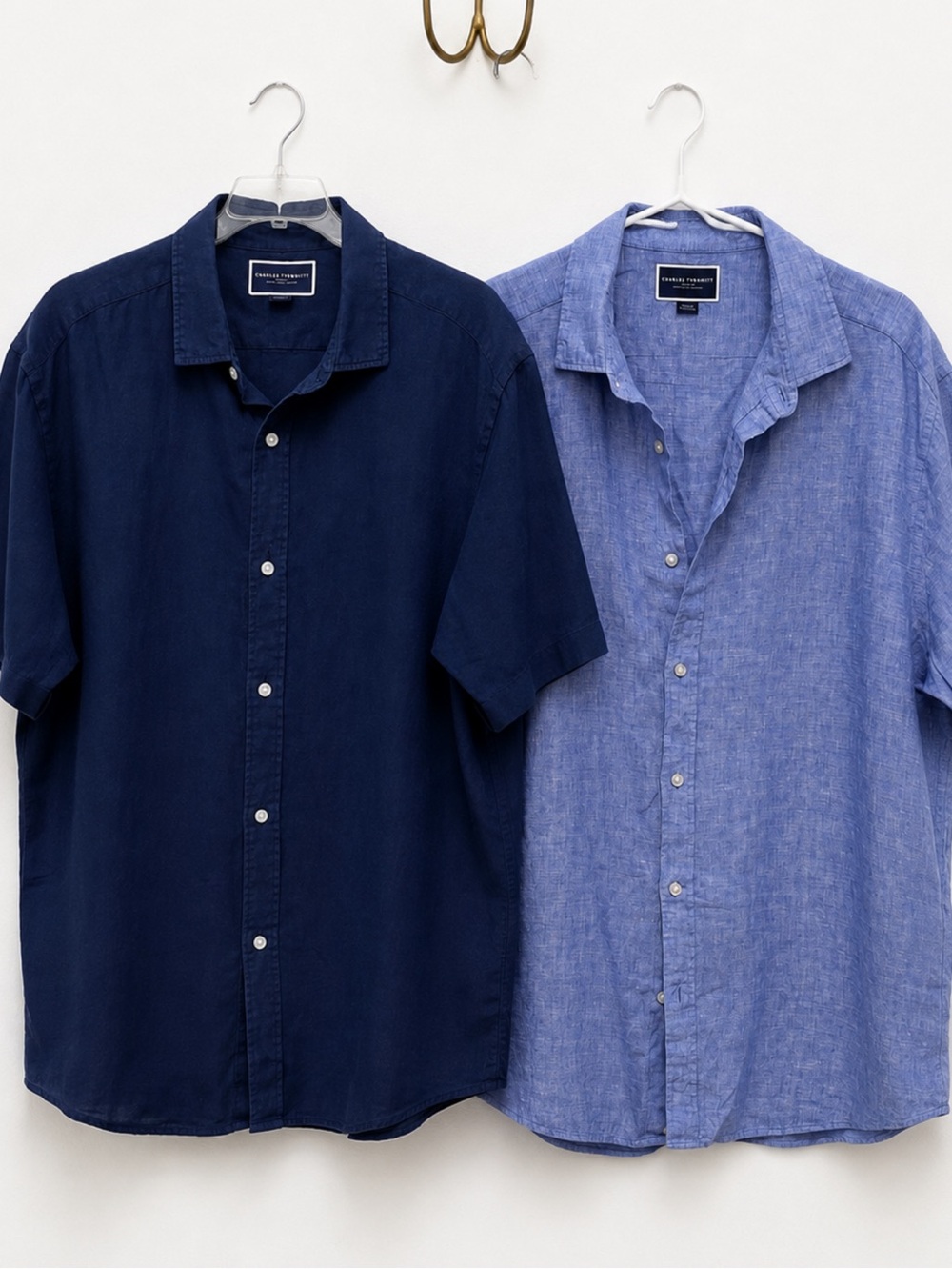(2) Charles Tyrwhitt Two-Pack Short-Sleeve Button-Down Shirts